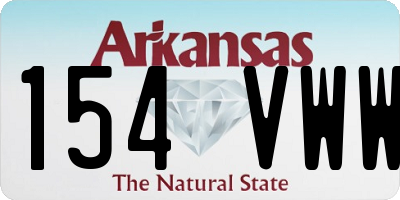 AR license plate 154VWW