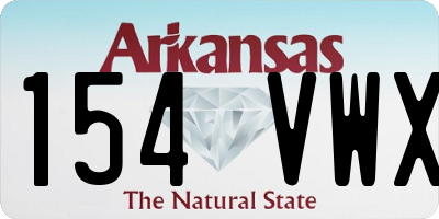AR license plate 154VWX