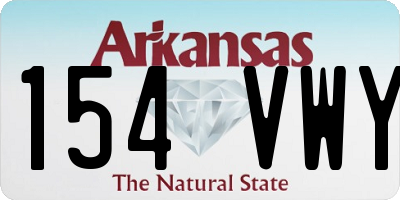 AR license plate 154VWY