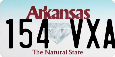 AR license plate 154VXA