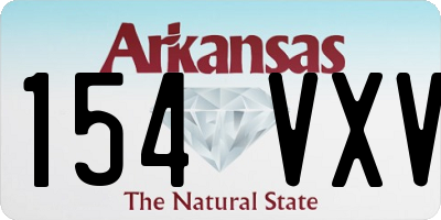 AR license plate 154VXV