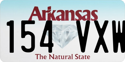 AR license plate 154VXW