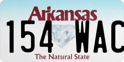 AR license plate 154WAC