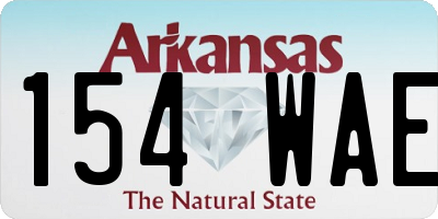AR license plate 154WAE