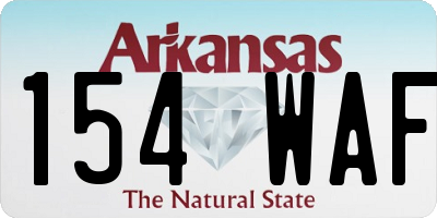 AR license plate 154WAF