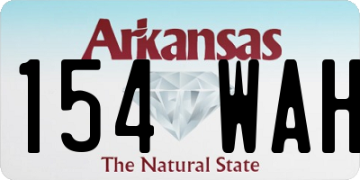 AR license plate 154WAH