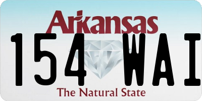 AR license plate 154WAI
