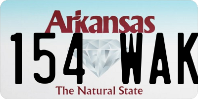 AR license plate 154WAK