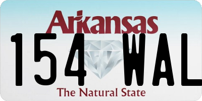 AR license plate 154WAL