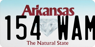 AR license plate 154WAM