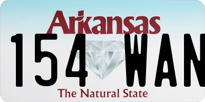 AR license plate 154WAN
