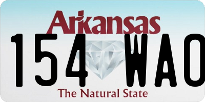 AR license plate 154WAO