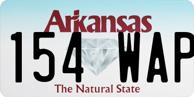 AR license plate 154WAP
