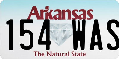 AR license plate 154WAS