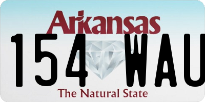 AR license plate 154WAU