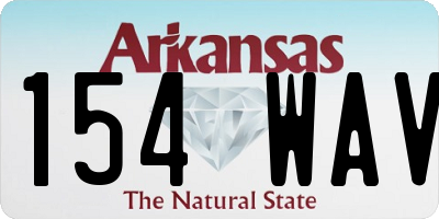 AR license plate 154WAV