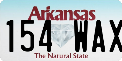 AR license plate 154WAX