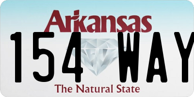 AR license plate 154WAY
