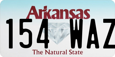 AR license plate 154WAZ