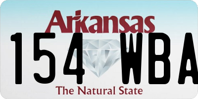 AR license plate 154WBA