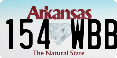 AR license plate 154WBB