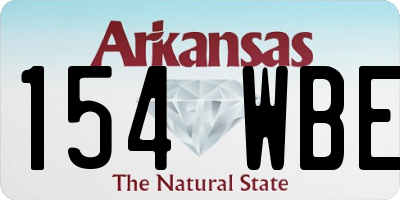 AR license plate 154WBE