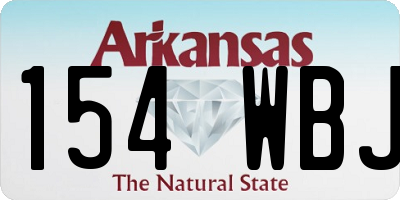 AR license plate 154WBJ