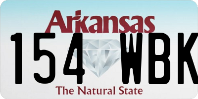 AR license plate 154WBK