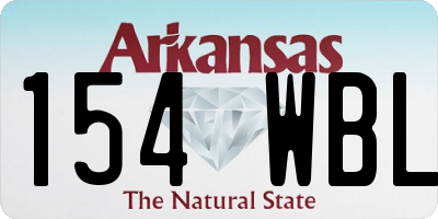 AR license plate 154WBL