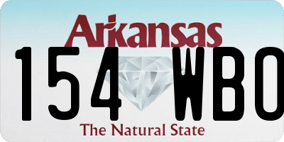 AR license plate 154WBO
