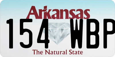 AR license plate 154WBP