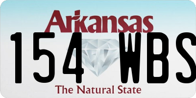 AR license plate 154WBS