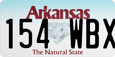 AR license plate 154WBX