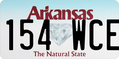 AR license plate 154WCE