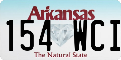AR license plate 154WCI