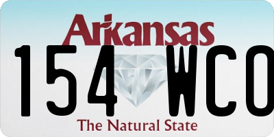 AR license plate 154WCO