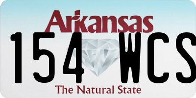 AR license plate 154WCS