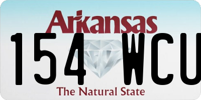 AR license plate 154WCU