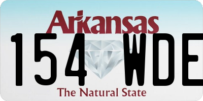 AR license plate 154WDE