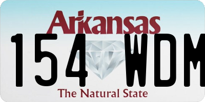AR license plate 154WDM