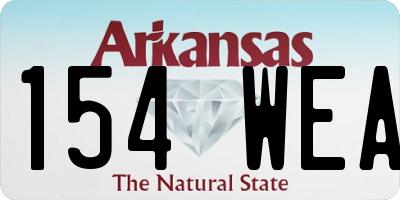 AR license plate 154WEA