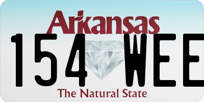 AR license plate 154WEE