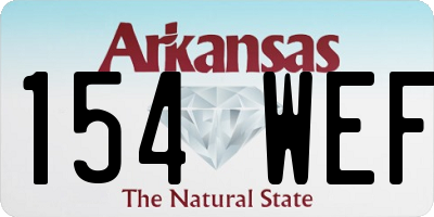 AR license plate 154WEF