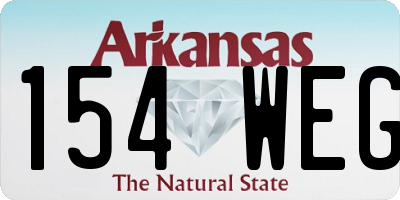 AR license plate 154WEG