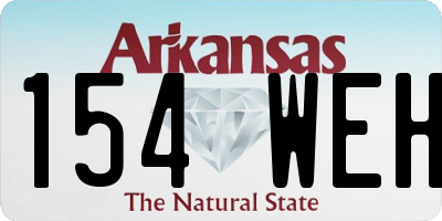 AR license plate 154WEH