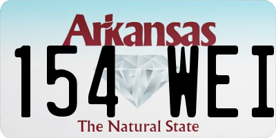 AR license plate 154WEI