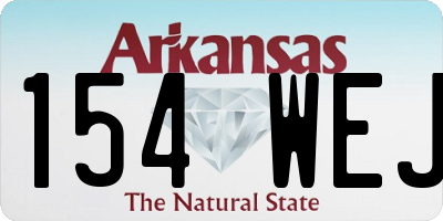 AR license plate 154WEJ