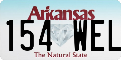 AR license plate 154WEL