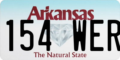 AR license plate 154WER