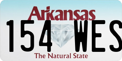AR license plate 154WES